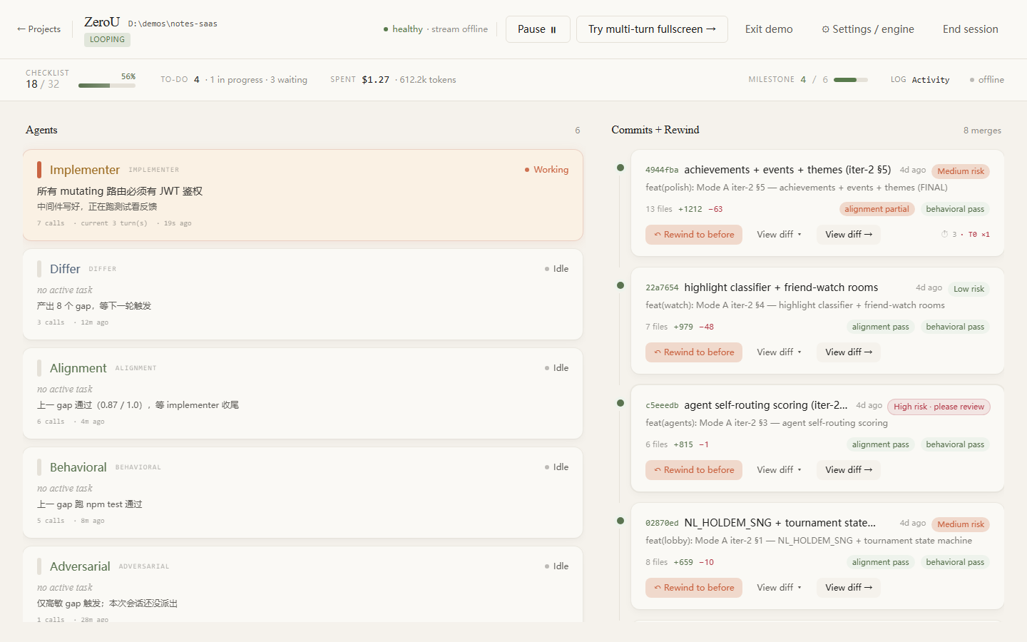 ZeroU workspace view